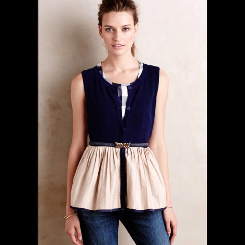 Anthropologie Moth Darcy Pleated Top